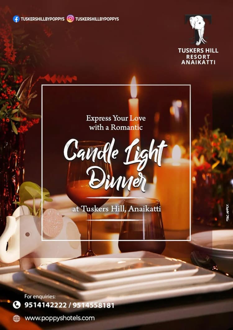 Candle light dinner